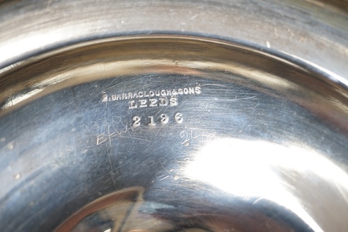 An Edwardian silver pedestal bowl, with pierced border, Martin, Hall & Co, Sheffield, 1908, diameter 25cm, 20.5oz.